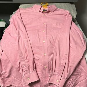 Lands End Pink Button Up Shirt